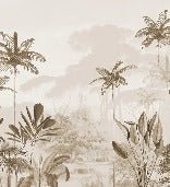 Panorama-Tapete Dschungel Eden Sepia