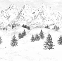 Tapete Berggipfel von Chamonix