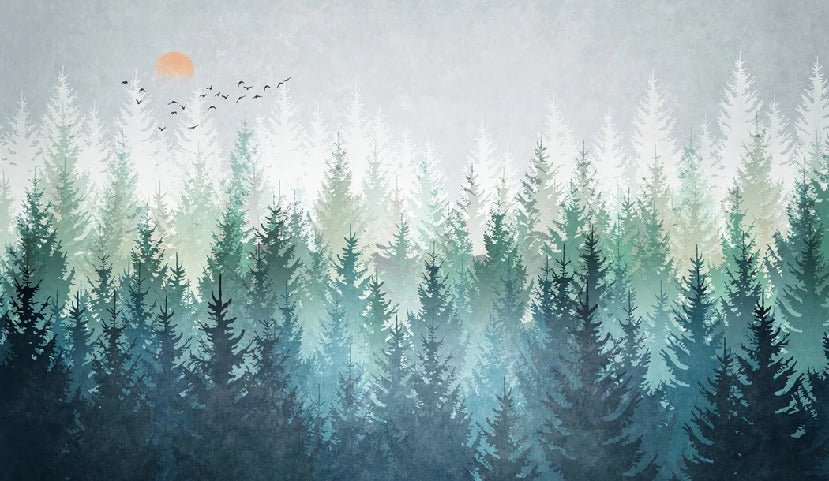 Tapete Kanadischer Wald abstrakt