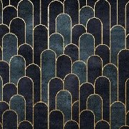 Papier peint toilette dark blue chic, XXL, tendance