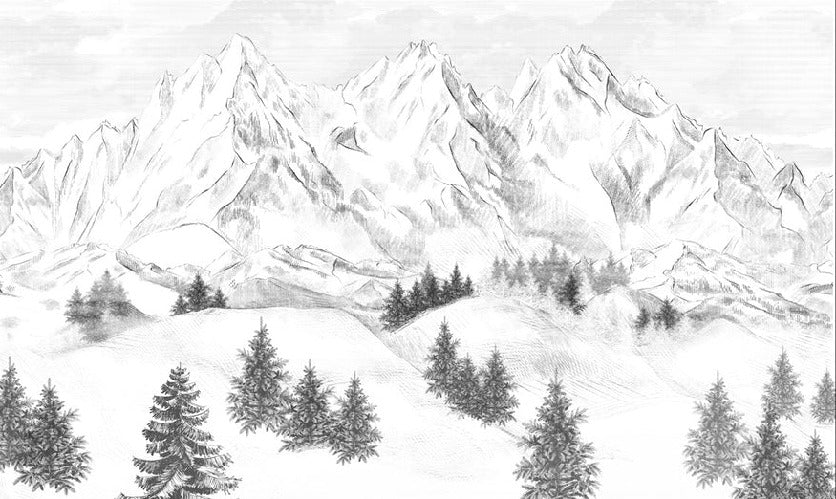 Tapete Berggipfel von Chamonix