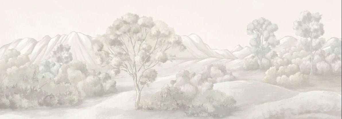 Tapete Poetische Landschaft Sepia