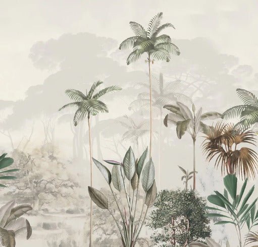 Papier peint panoramique jungle eden vert, XXL, tendance