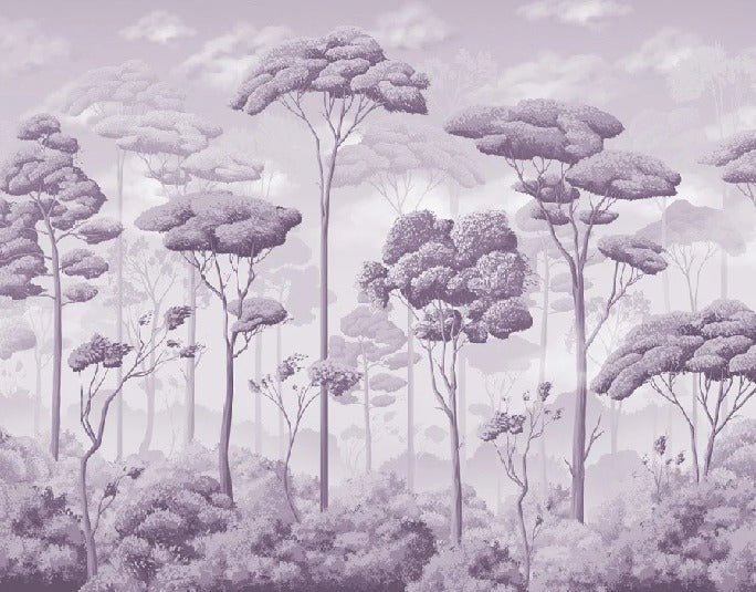 Papier peint panoramique pinède volupté violet, XXL, tendance