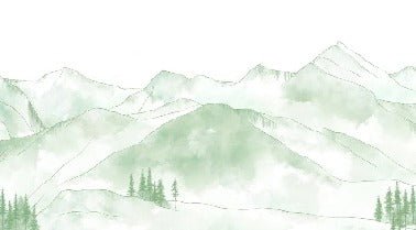 Tapete Bergkette der Aravis hellgrün