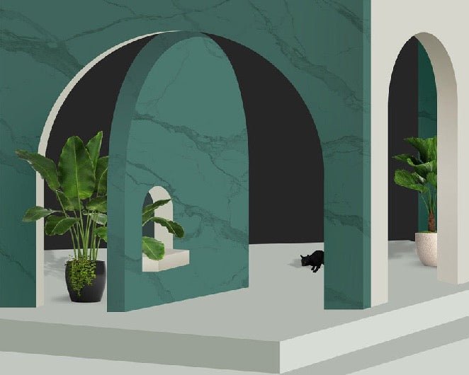 Hoteltapete Trompe l'oeil