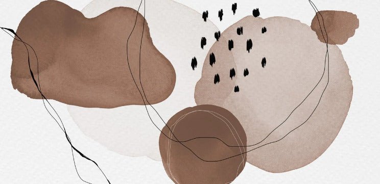 Papier peint moderne aquarelle marron, XXL, tendance