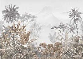 Papier peint tendance tropical sepia, XXL, tendance