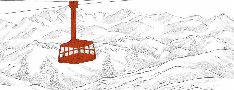 Papier peint La Plagne télécabine rouge, XXL, tendance