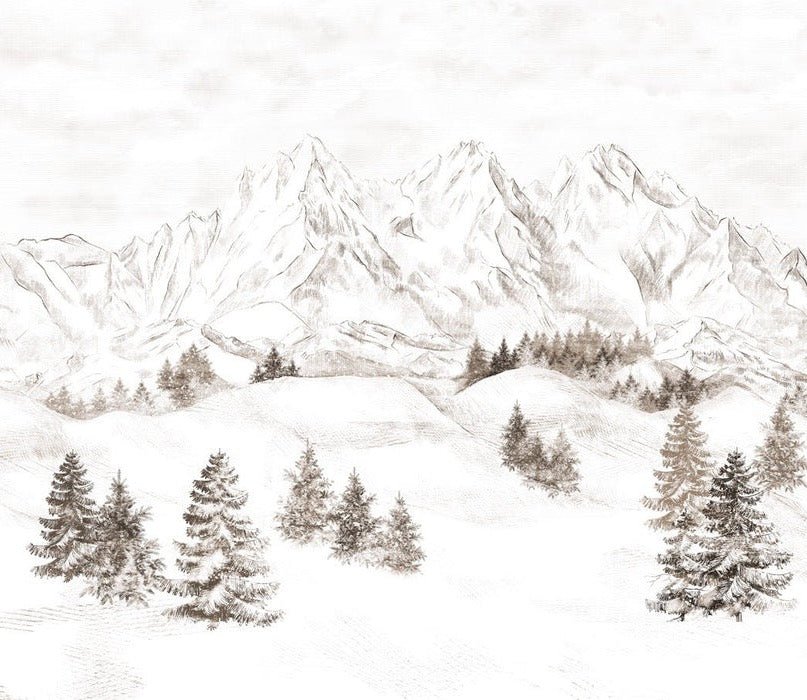 Tapete Bergmassiv der Alpen