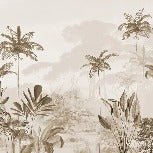 Panorama-Tapete Dschungel Eden Sepia