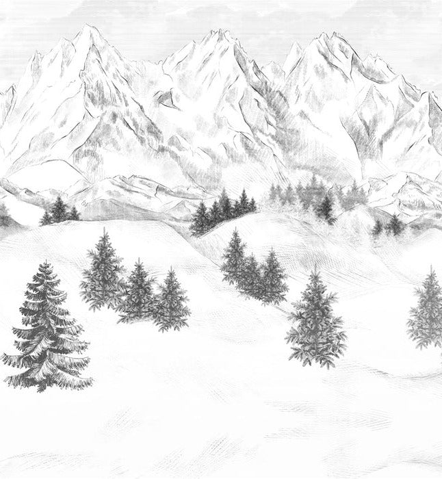 Tapete Berggipfel von Chamonix