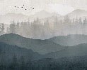 Papier peint panorama nature noir et blanc, XXL, tendance
