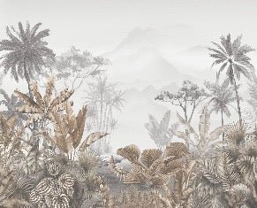 Papier peint tendance tropical sepia, XXL, tendance