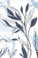 Tapete Blume Grafik blau