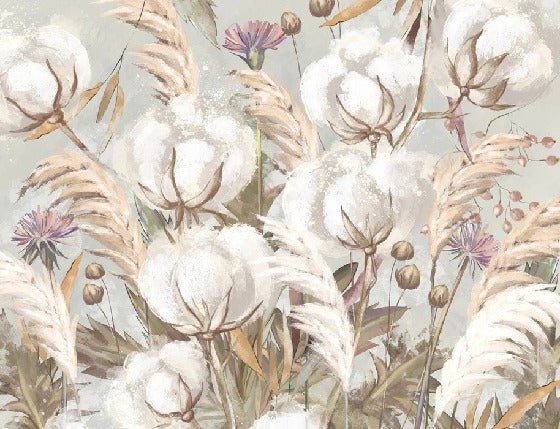 Papier peint panoramique fleur coton, XXL, tendance