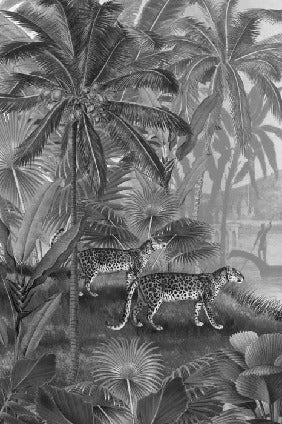 Papier peint panoramique ombres sauvages, XXL, tendance