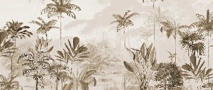 Panorama-Tapete Dschungel Eden Sepia
