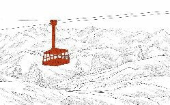 Tapete La Plagne Gondelbahn rot
