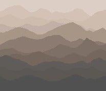 Papier peint panoramique dunes terracotta, mural concept, tendance