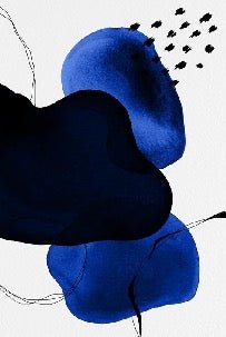 Moderne Tapete Aquarell Petrolblau