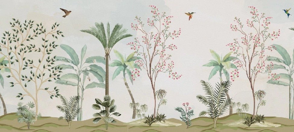 Tapete Chinoiserie Dschungel