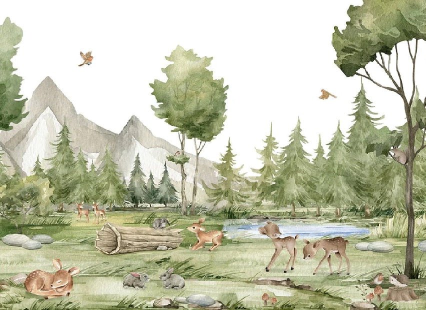 Tapete Tiere im Wald