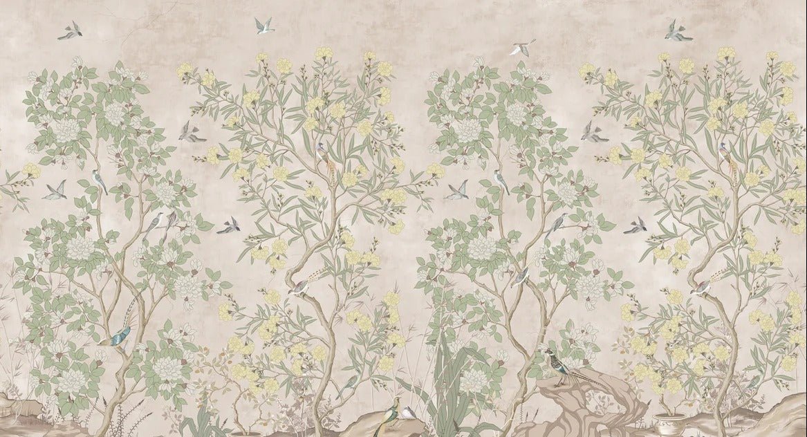 Panorama-Tapete Chinoiserie Garden