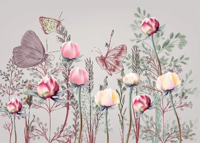 Panorama-Tapete Blume & Tulpe