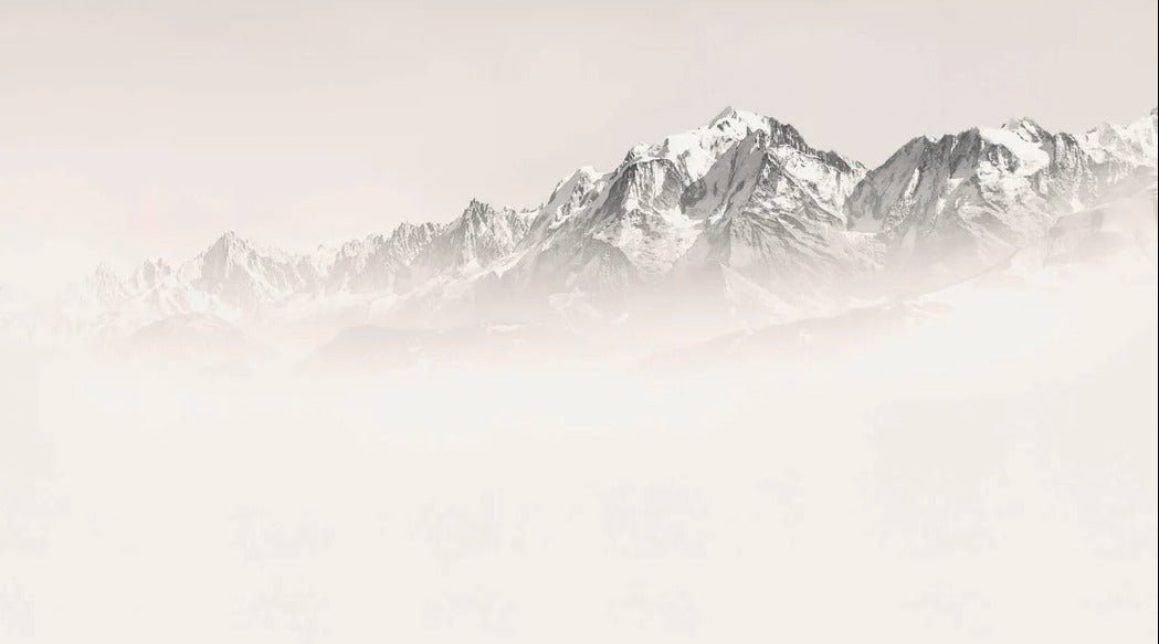 Papier peint Mont Blanc dans la brume sépia, XXL, tendance