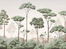 Tapete leichte Brise Kiefernwald