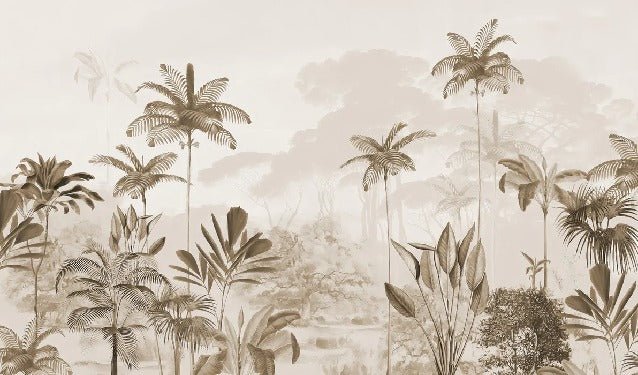 Panorama-Tapete Dschungel Eden Sepia