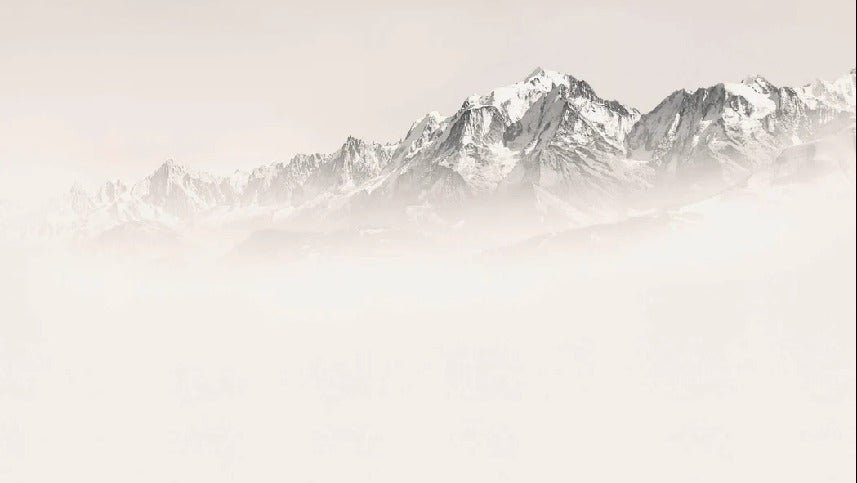 Tapete Mont Blanc im Sepia-Nebel