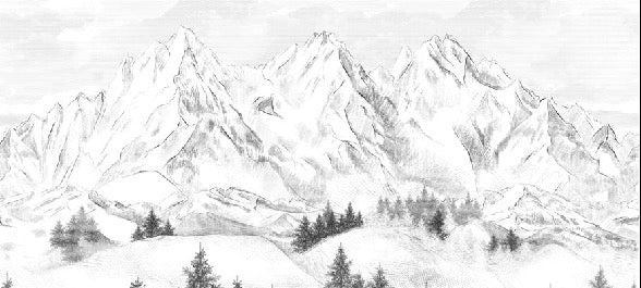 Tapete Berggipfel von Chamonix