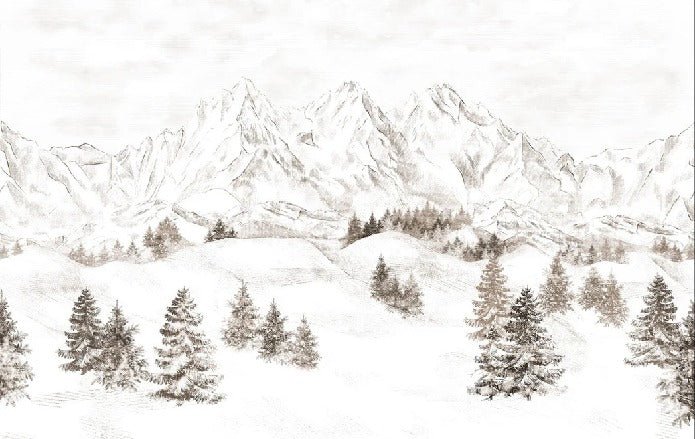 Tapete Bergmassiv der Alpen