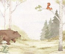 Papier peint enfant tendre ours dans la forêt, XXL, tendance