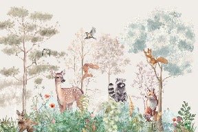 Tapete Kinderzimmer magische Natur beige