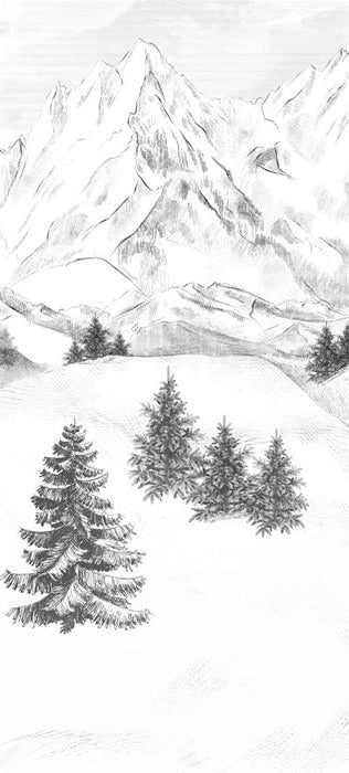 Papier peint montagne sommets de Chamonix, XXL, tendance