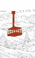 Tapete La Plagne Gondelbahn rot