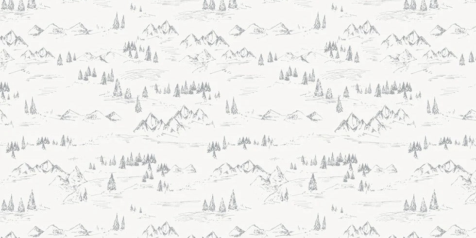 Tapete Illustration Berg und Tanne