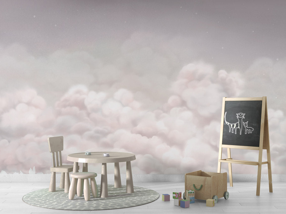 Papier peint enfant - Nuage apaisant - Muralconcept