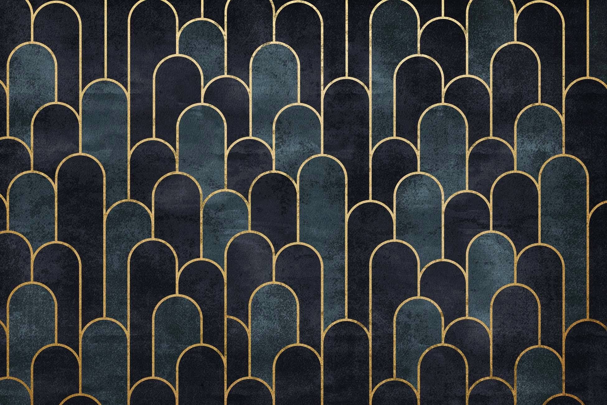 Papier peint dark blue chic, XXL, tendance