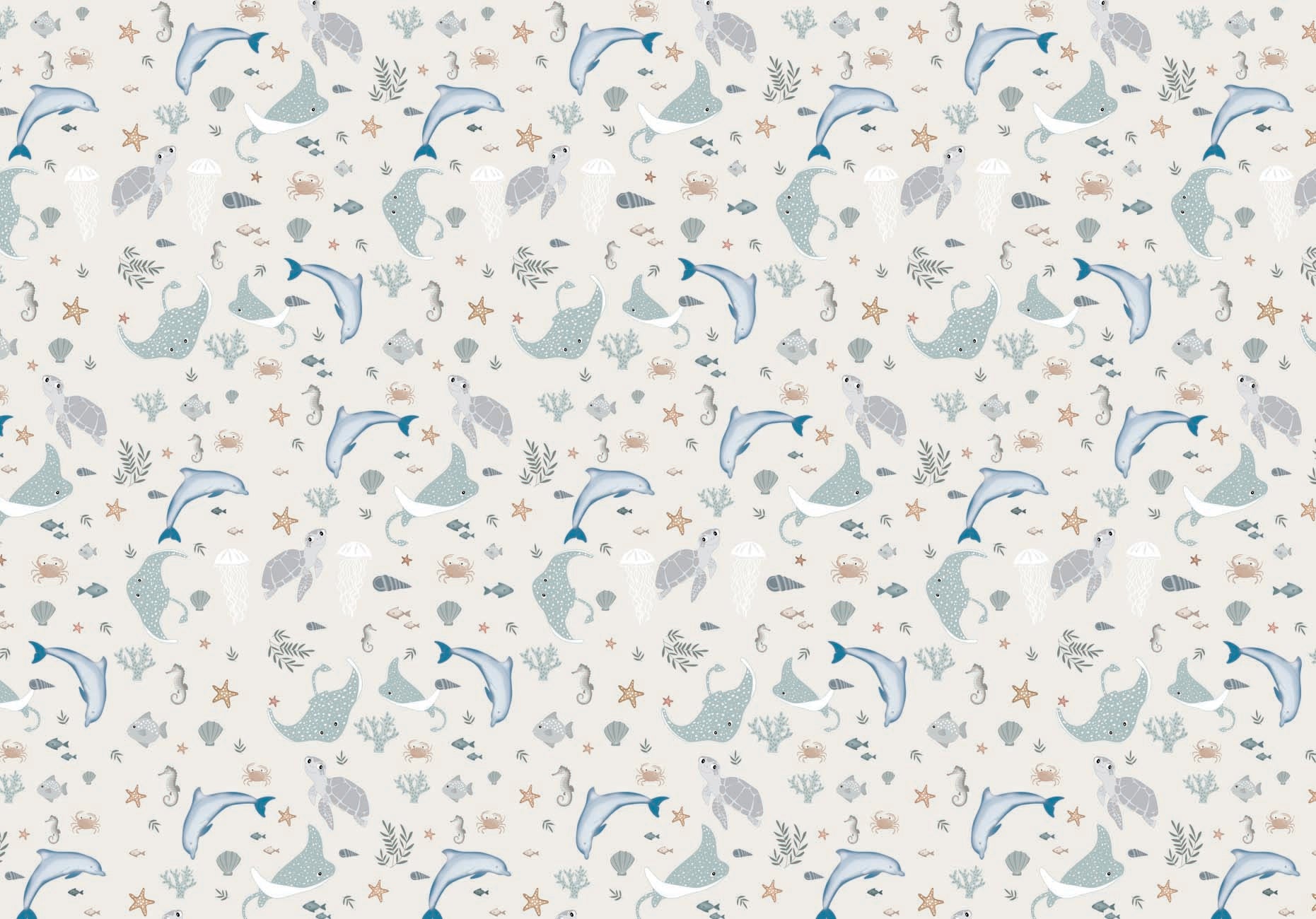 Papier peint enfant fond marin, XXL, tendance