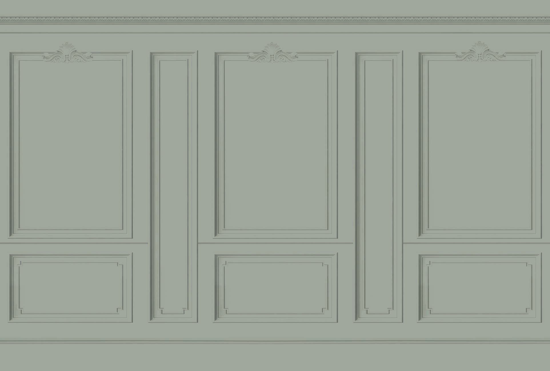 Papier peint Haussmann Vert de gris, XXL, tendance