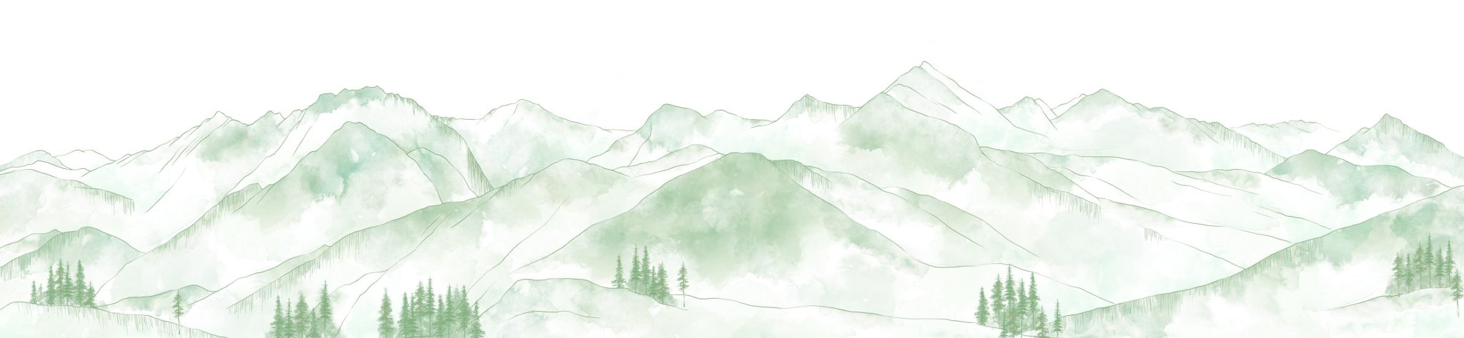 Papier peint montagne chaine des Aravis vert clair, mural concept, tendance