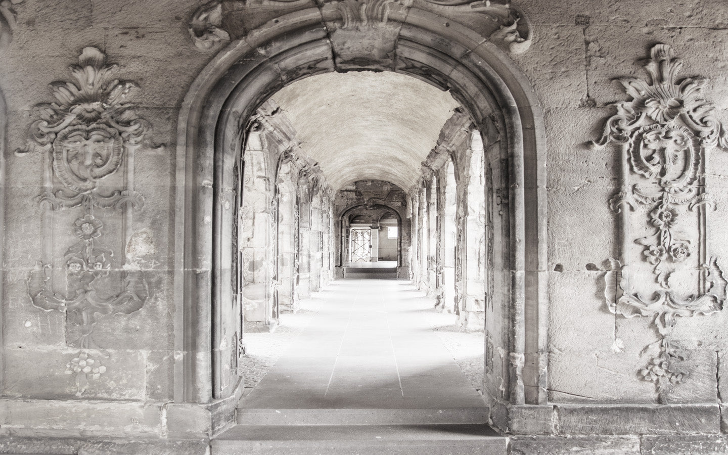 Papier peint Trompe l'oeil Couloir Marbre Parisien, mural concept, tendance