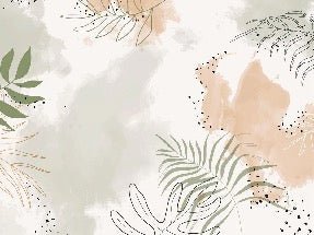 Panorama-Tapete Aquarell Pflanzen