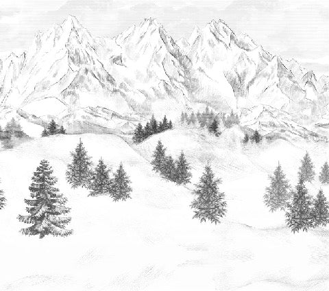 Tapete Berggipfel von Chamonix