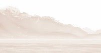 Papier peint Annecy et son lac paisible beige