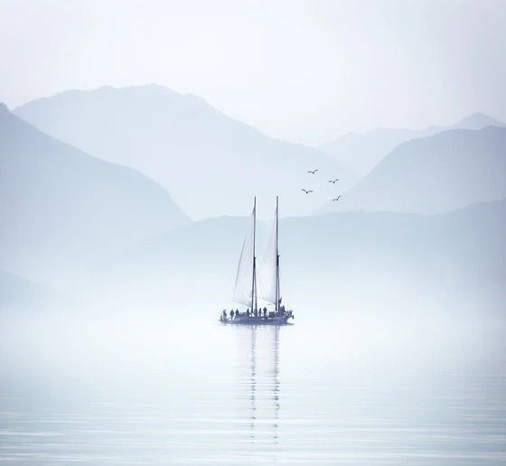 Papier peint lac Annecy navigation, XXL, tendance